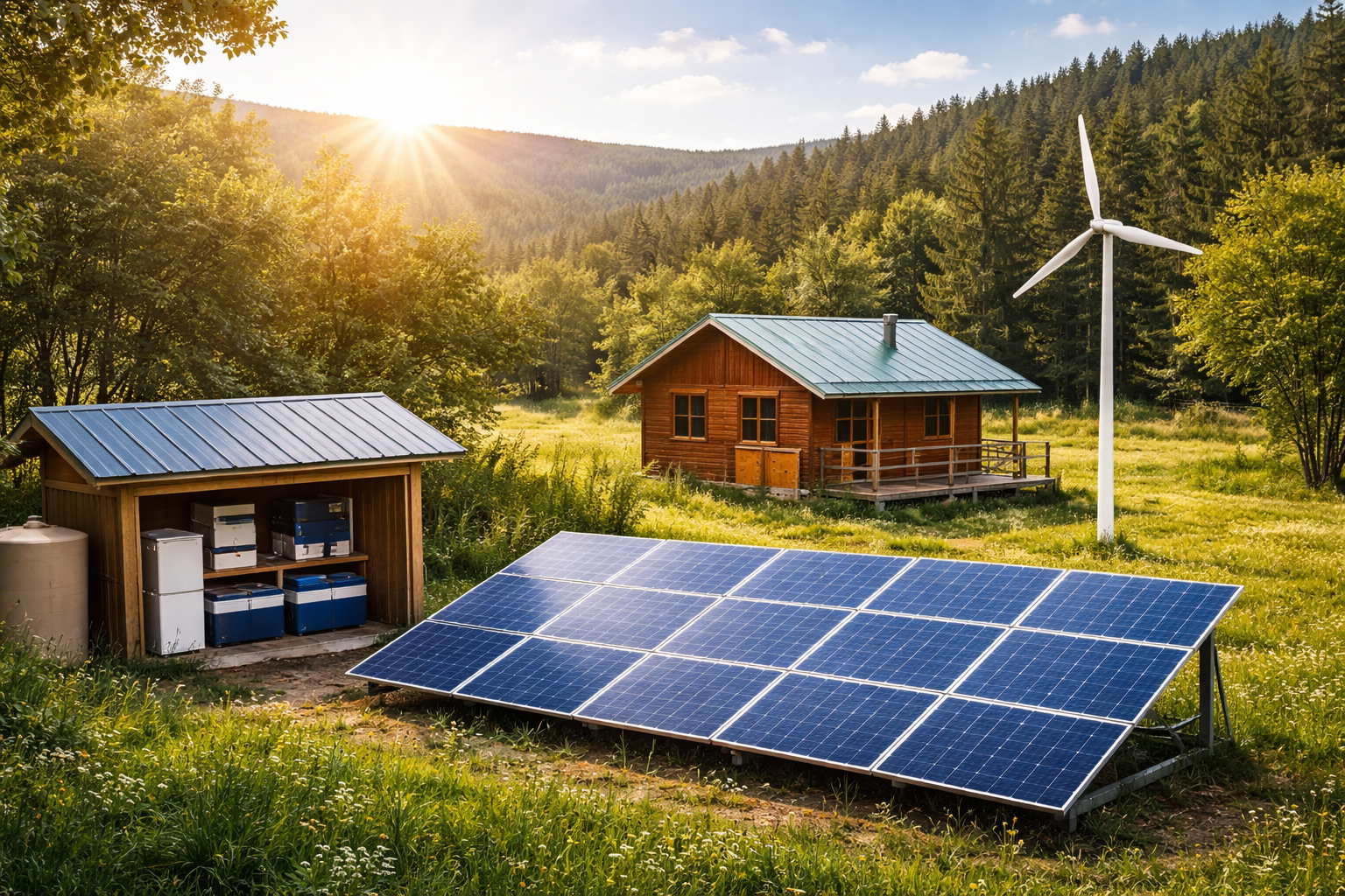 Off-grid solar panel
